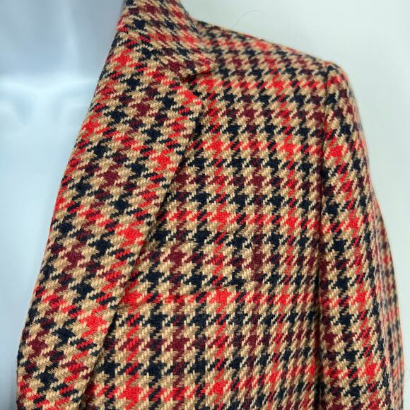 J. Crew Factory Schoolboy Wool Plaid Lined Blazer Autumn Colors Size 4 - Picture 2 of 10